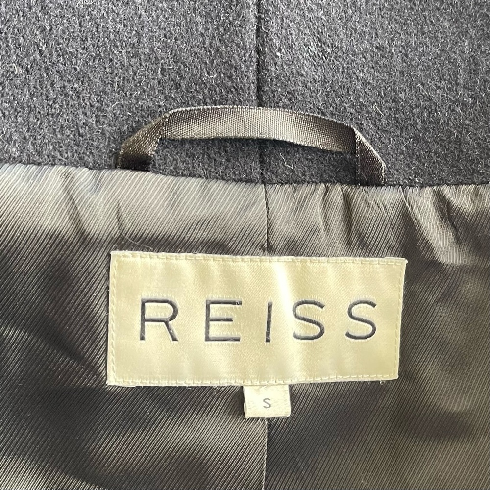 REISS Wool Blend Asymmetrical Zipper Coat - Picture 11 of 14